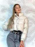 Piumino Crop beige