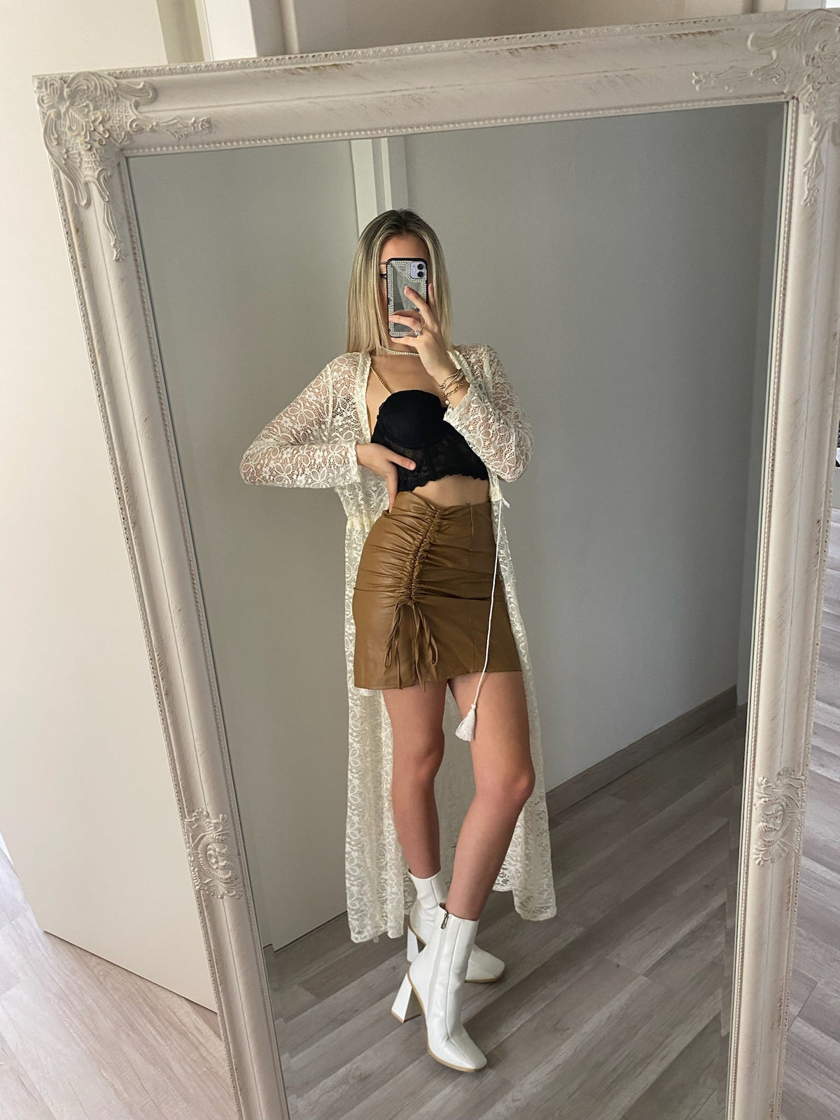 Kimono in pizzo bianco
