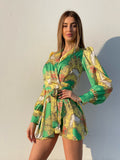 Abito etnico giallo e verde
