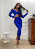 Tuta aderente con nodo blu