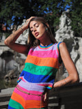 Completo crochet rainbow