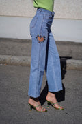 Jeans a zampa con cuore