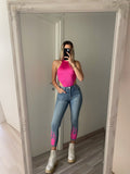 Jeans flame Fuxia