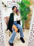 Cardigan lungo verde bottiglia