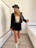 Completo giacca e short nero