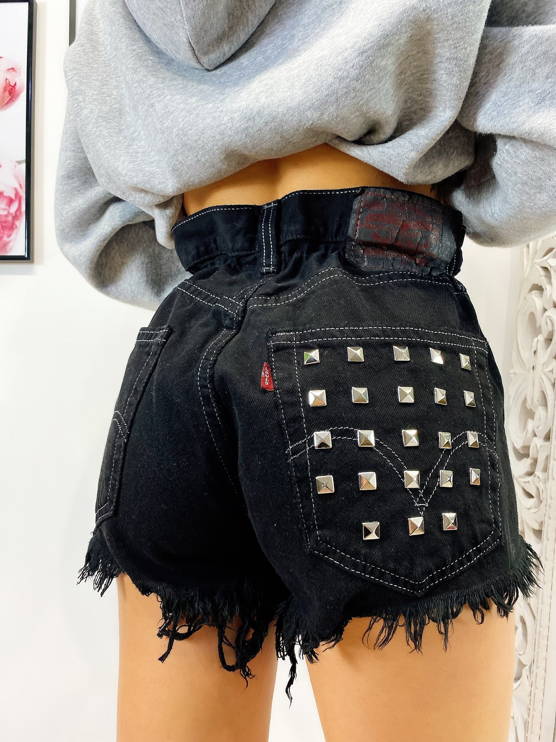 Short Levi’s Vintage con Borchie Nero