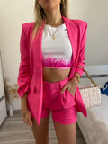 Completo giacca e Short Fuxia