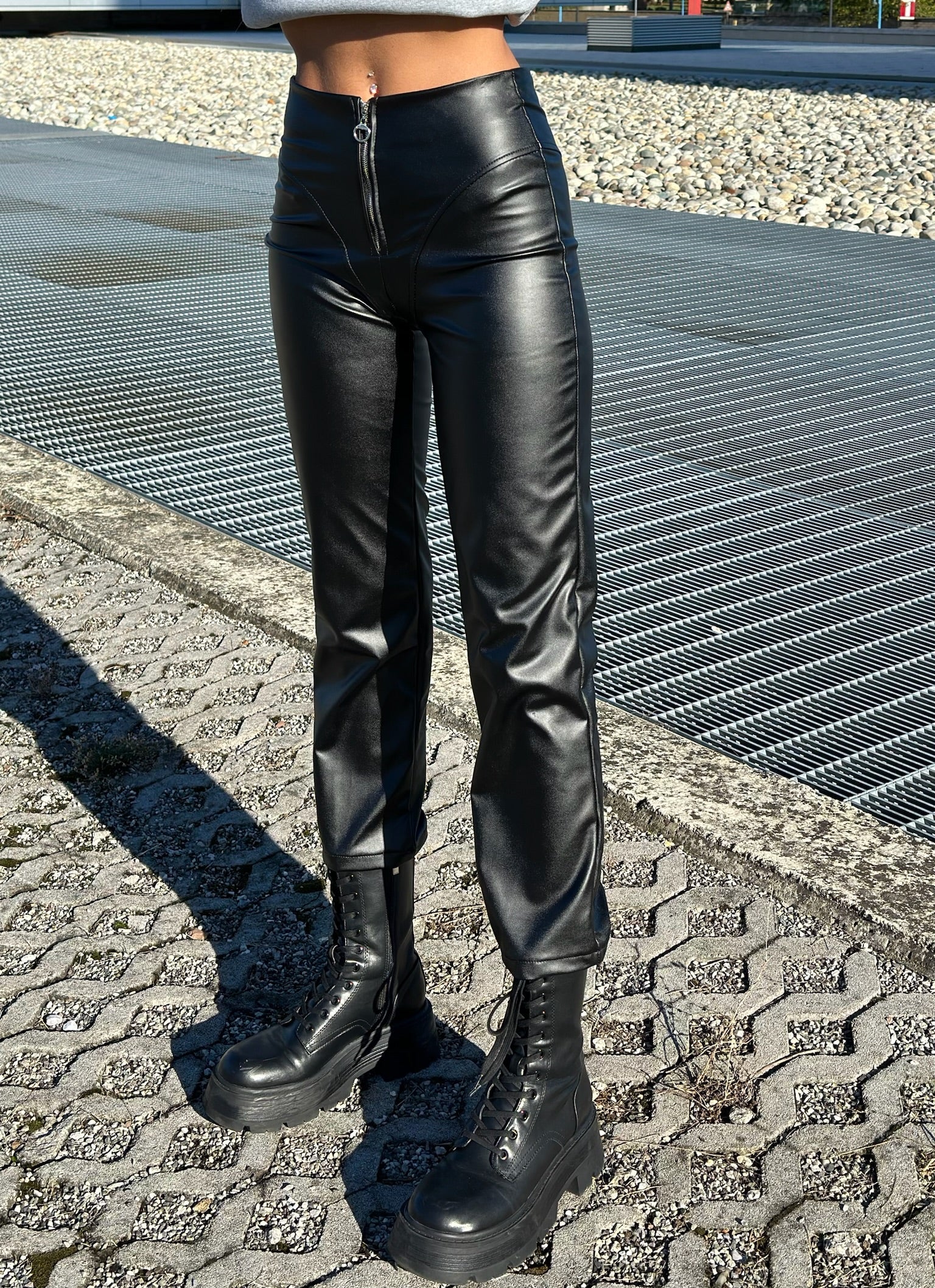 Leggins nero con zip