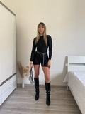 Tutina schiena aperta e zip
