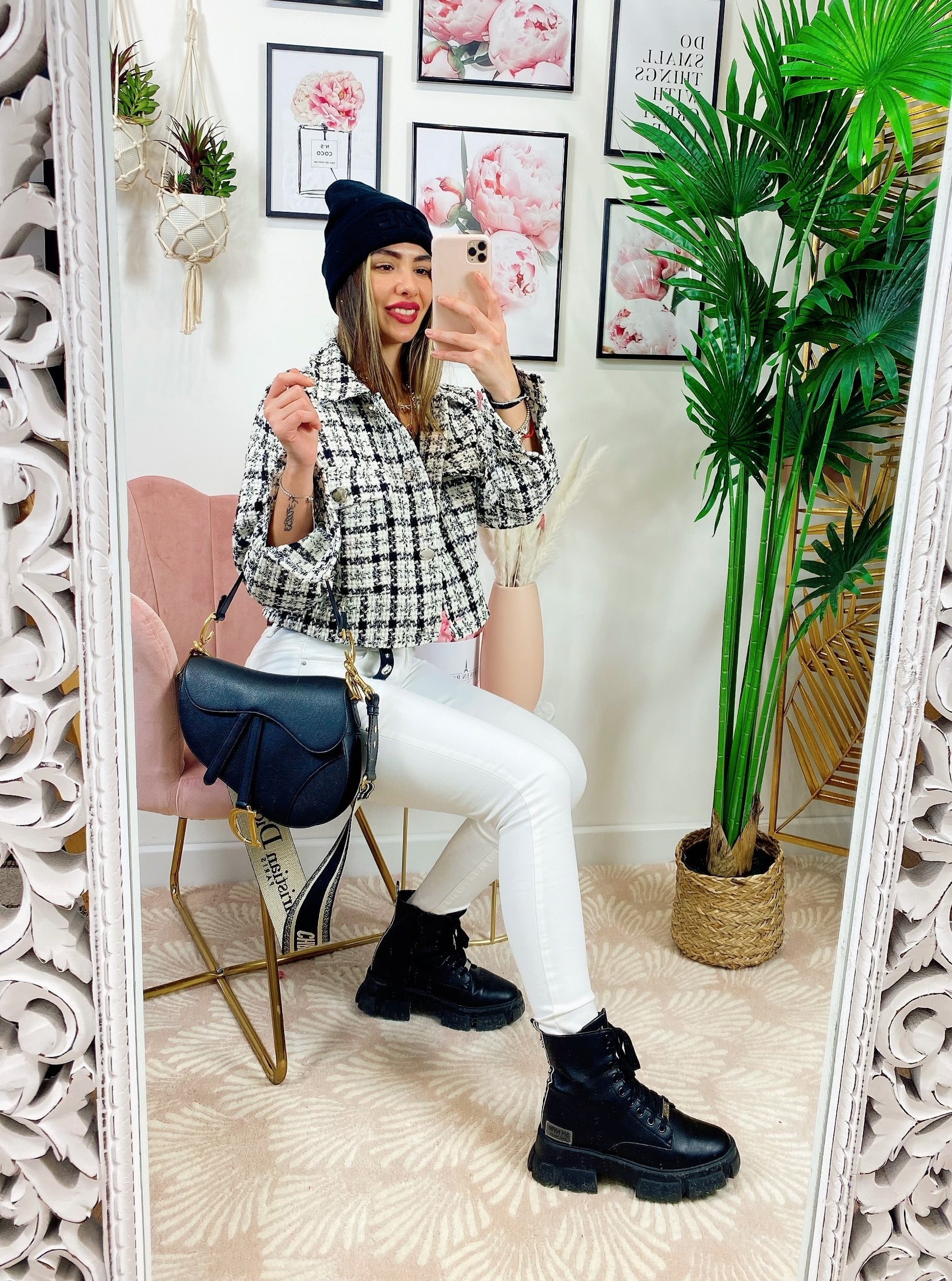 Giacca in tweed Nera