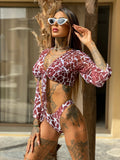 Bikini animalier più camicetta