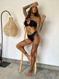 Bikini con incroci Nero