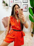 Tutina a Blazer con borsetta arancio