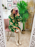 Cappotto pied de poule dettaglio verde