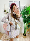 Completo in tweed Gonna e giacca lilla