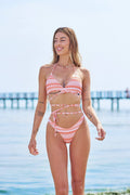 Bikini tre pezzi pesca