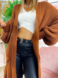 Cardigan lungo camel