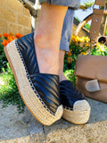 Espadrillas in eco-pelle nere