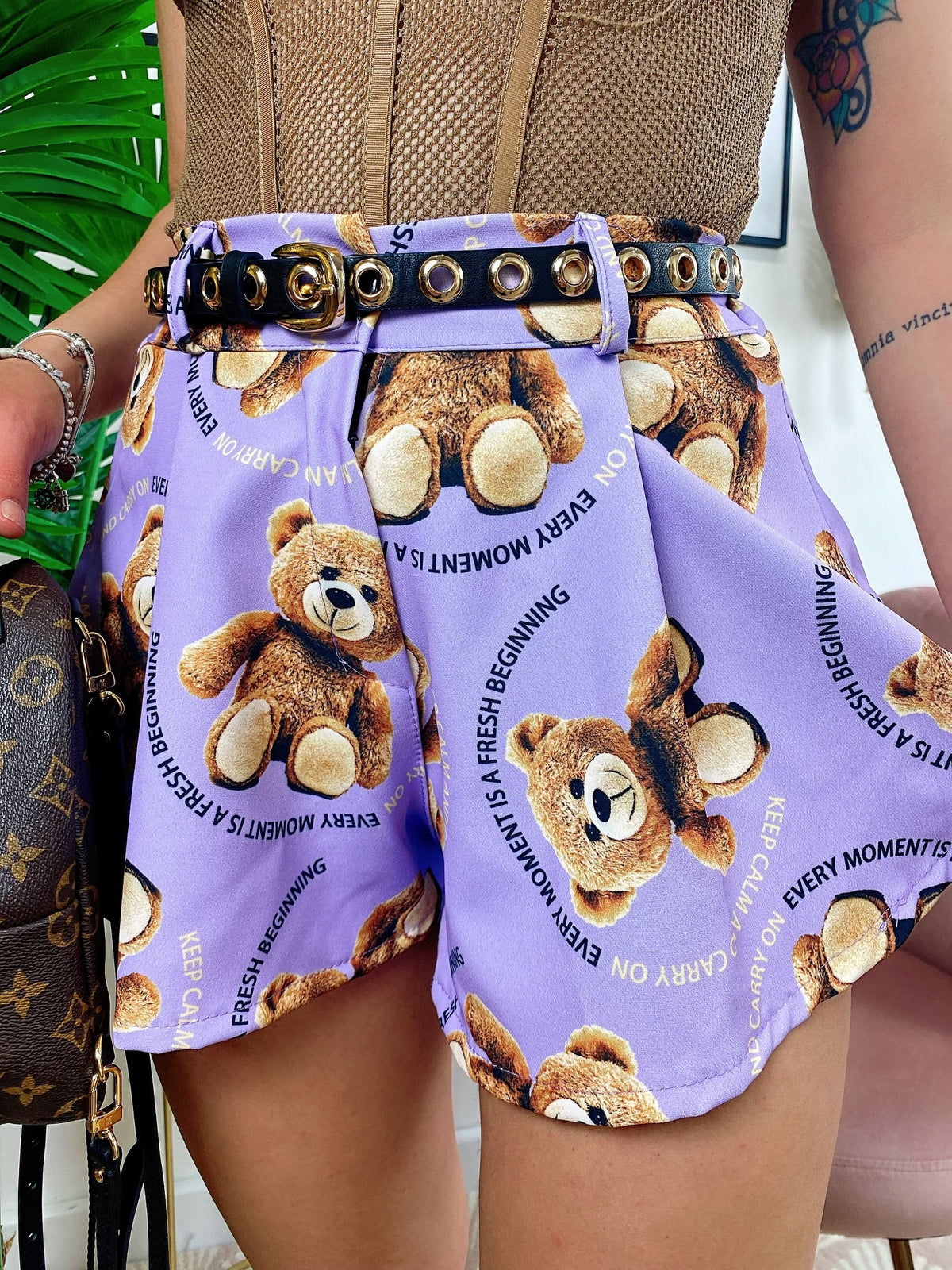 Short con Orsetti lilla