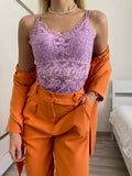 Bralette in pizzo lilla