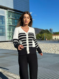 Cardigan bianco e nero