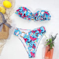 Bikini con farfalle celeste