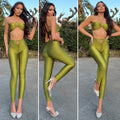 Completo top e pantalone lime