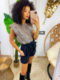 Maglia con spalline bombate Maculata trama piccola