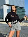 Short grigio in panno con cintura