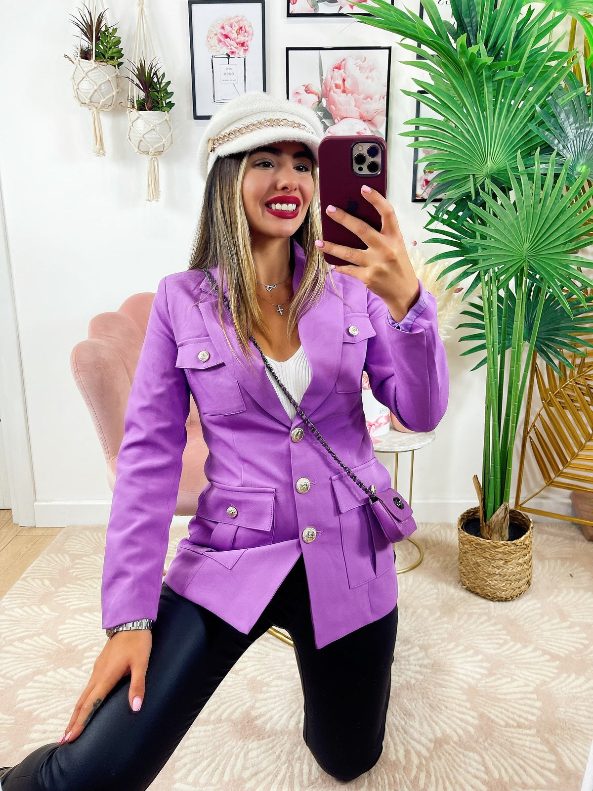Blazer Purple con Borsetta