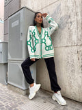 Cardigan influencer verde Top quality