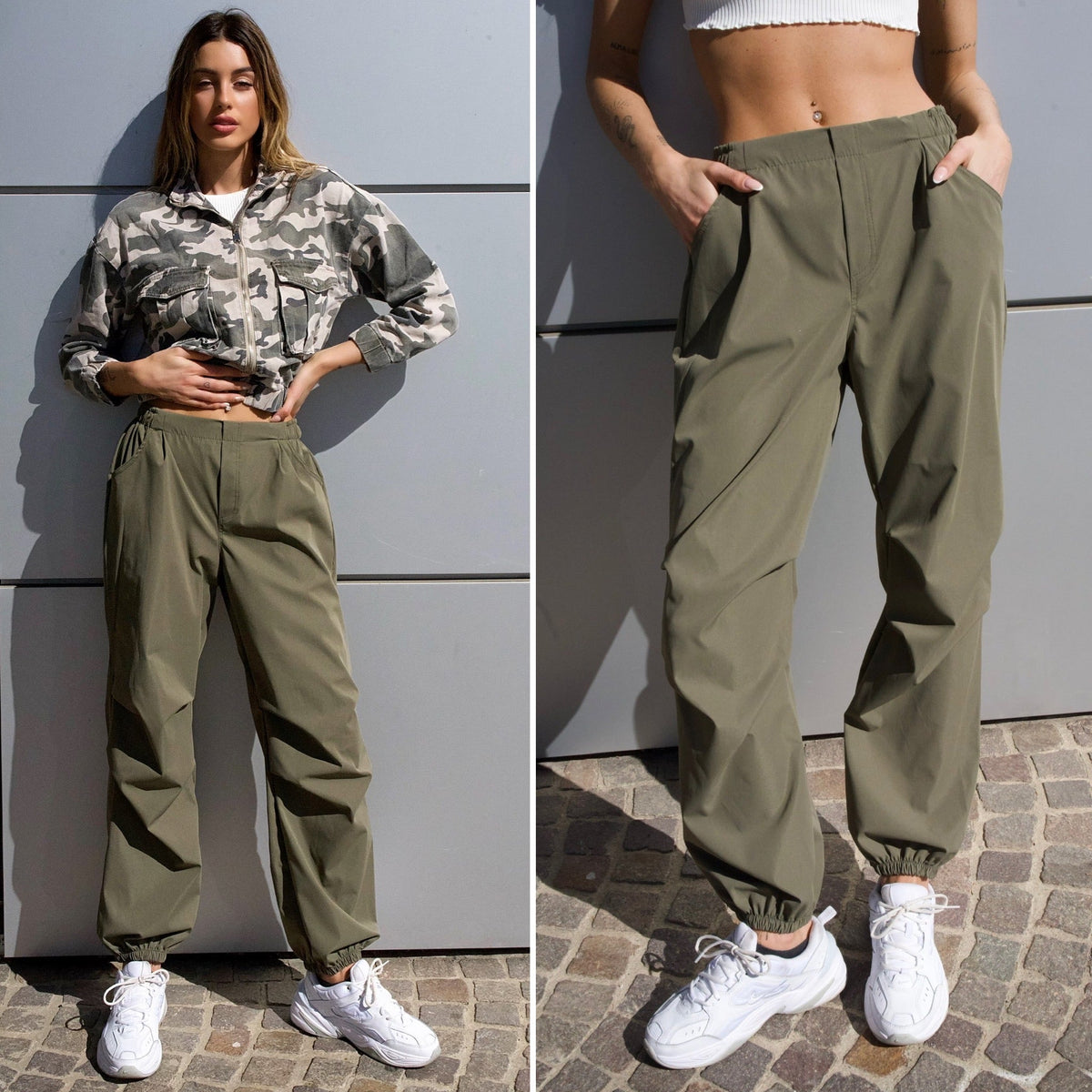 Pantalone cargo verde militare