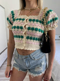 Short in jeans con strass