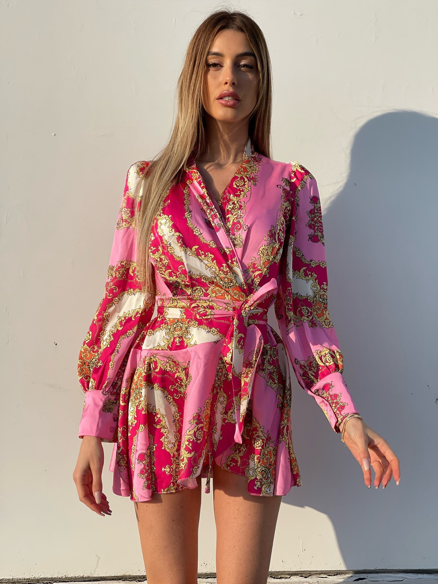 Abito etnico Fuxia e rosa