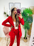 Completo giacca e pantalone rosso