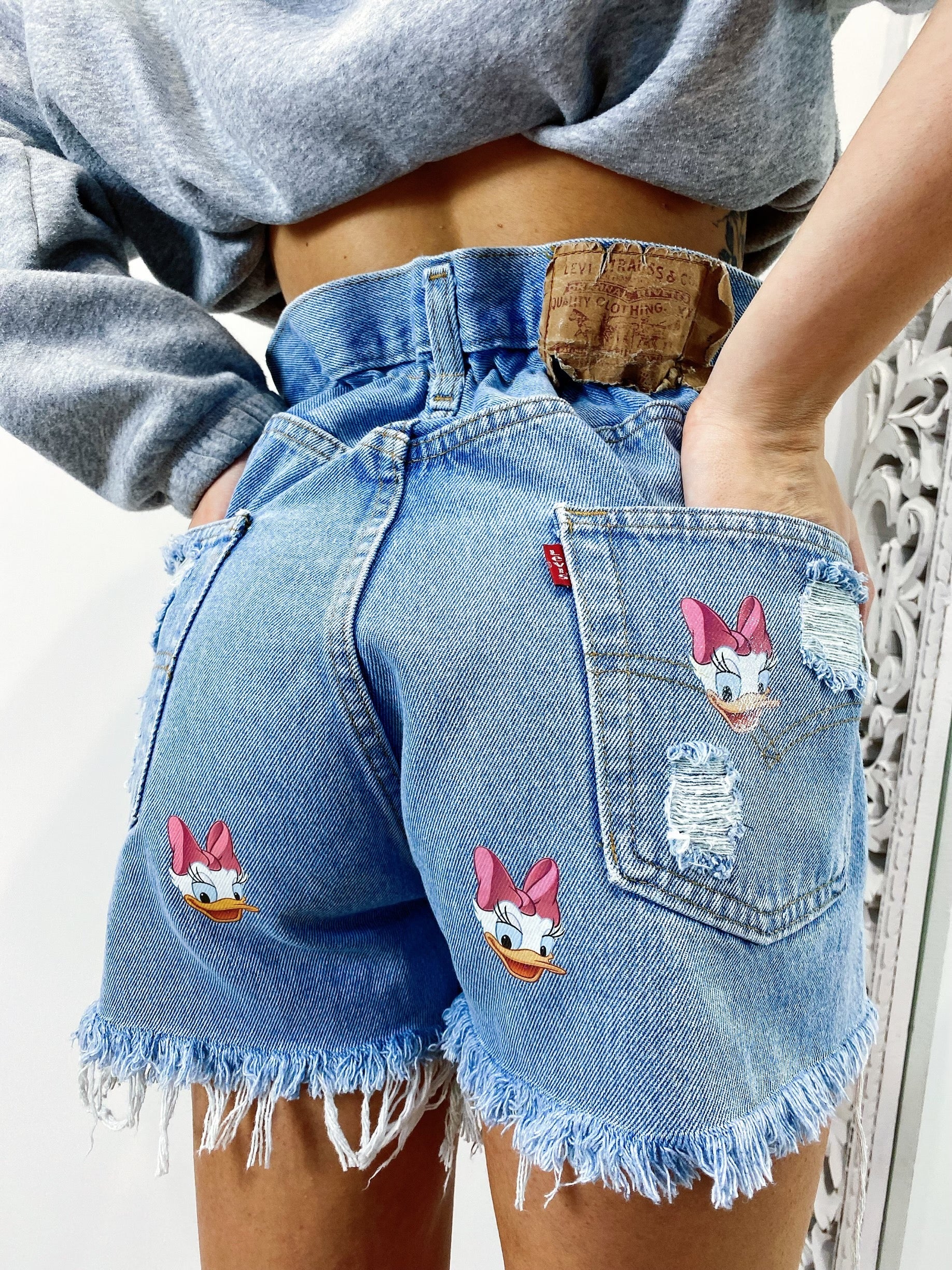 Short Levi’s Vintage con stampa Paperina bagno medio