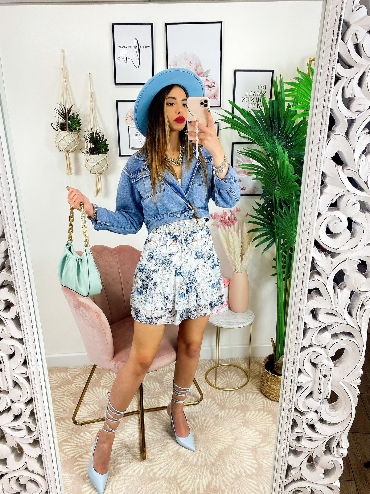 Giacca di jeans con Incrocio