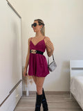 Tutina in raso ciliegia