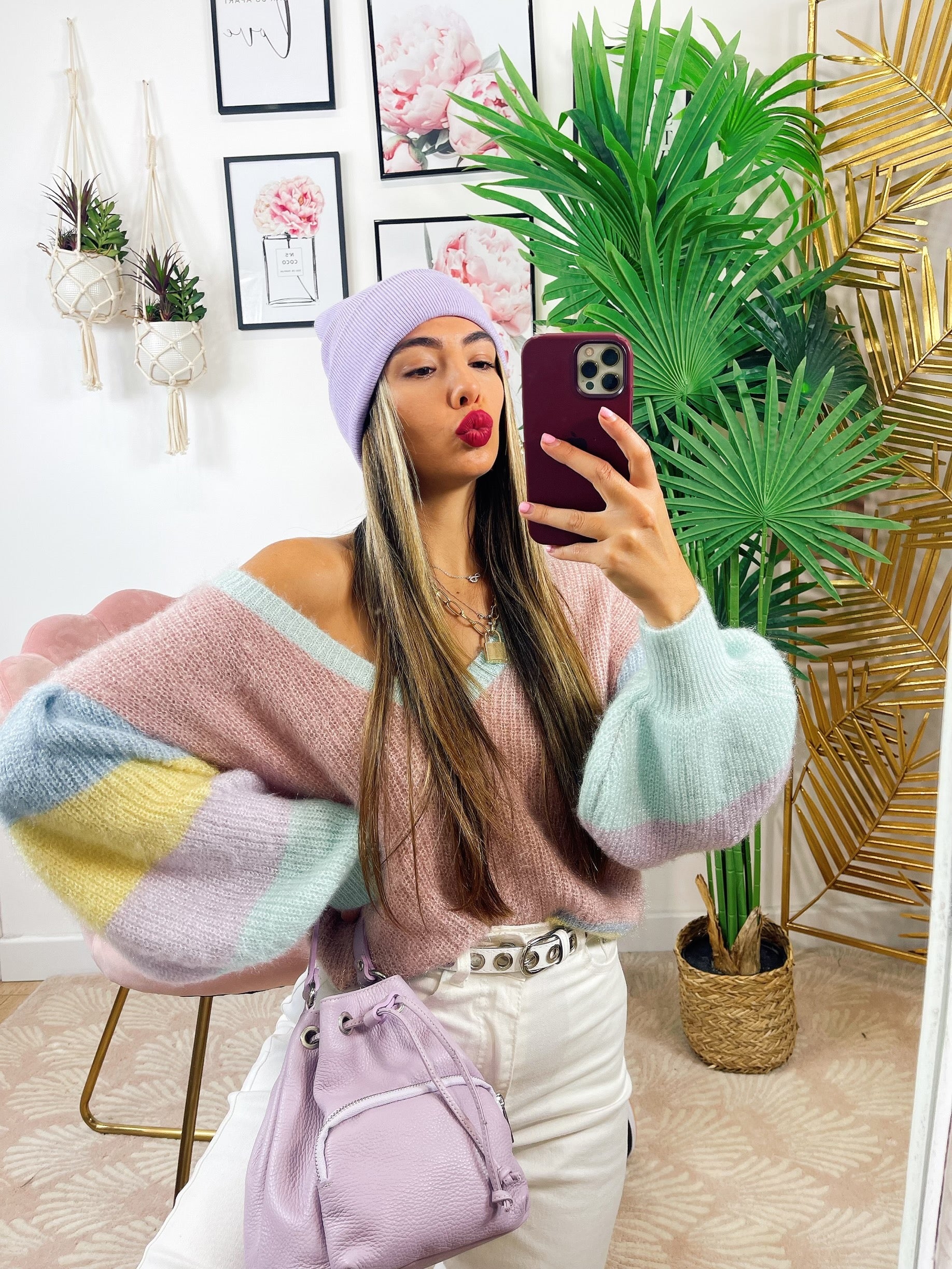 Maglione con maniche Rainbow