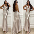 Abito a sirena beige