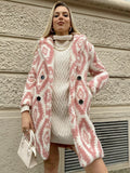 Cappotto Teddy bianco rosa