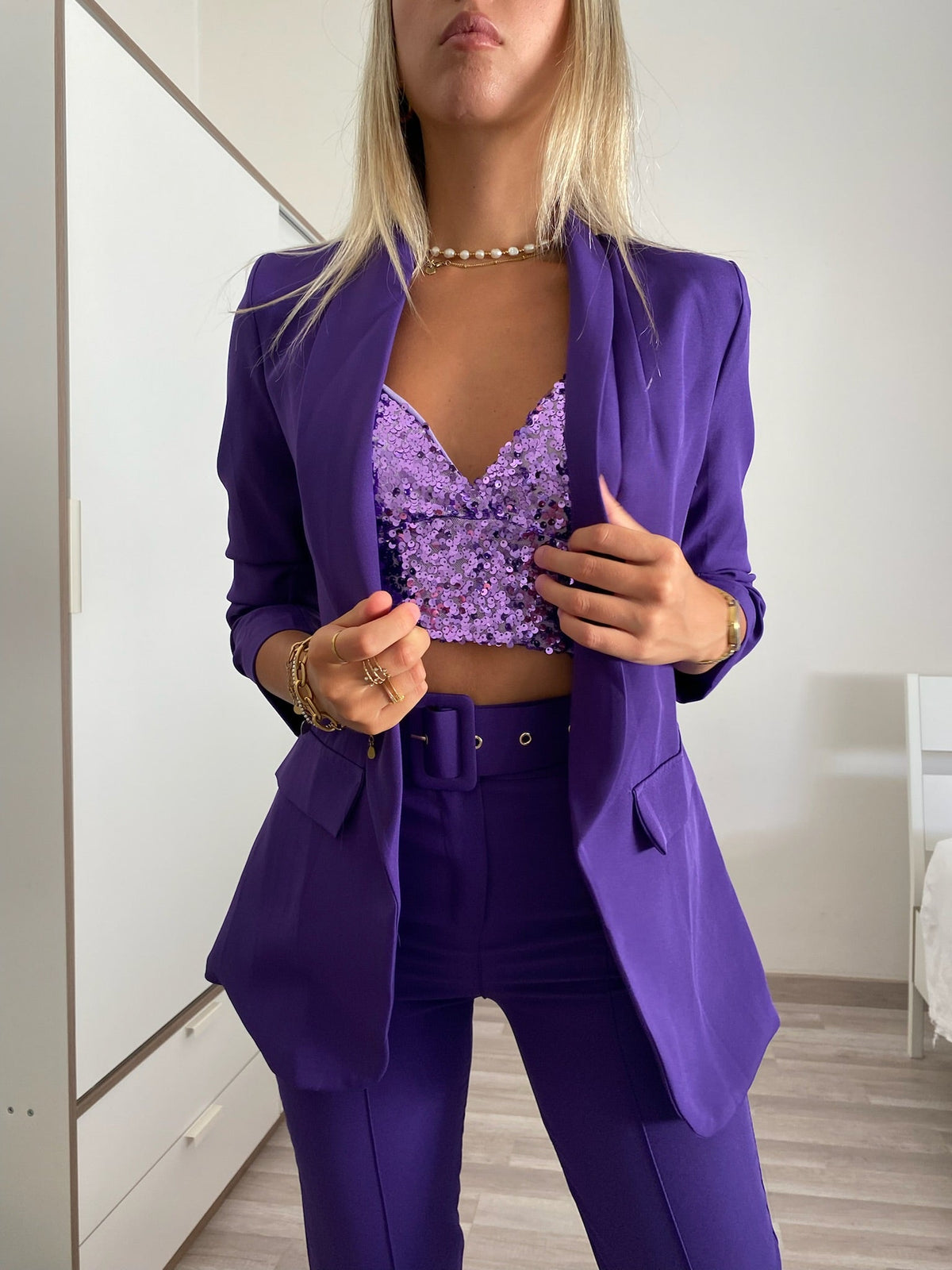 Completo giacca e pantalone Viola