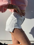 Short bianco con catenine