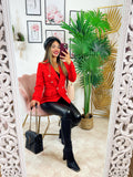 Blazer con bottoni Rosso
