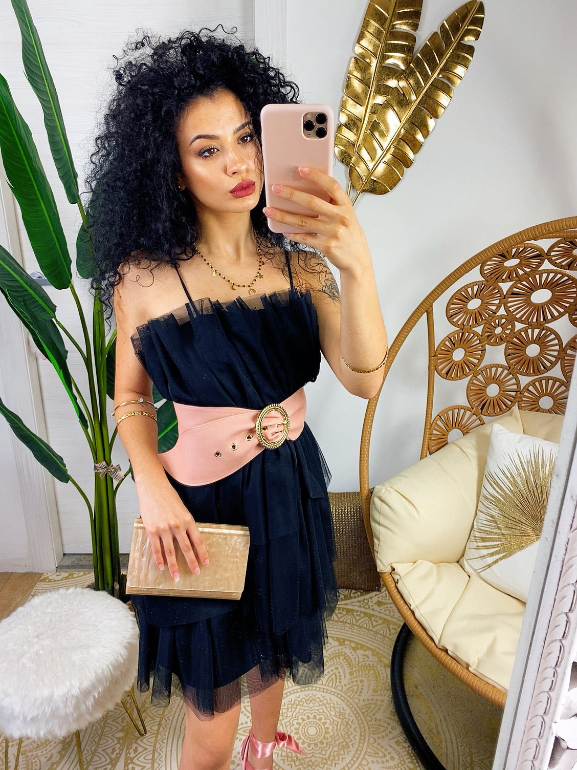 Abito in tulle nero Venere