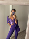 Completo giacca e pantalone Viola