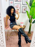 Gonna di Jeans compresa cintura Black