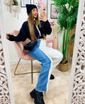 Tuta a jeans bicolor