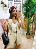Completo Short e Smanicato Beige