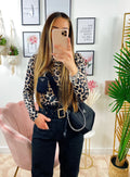 Jeans boyfriend nero con cintura compresa